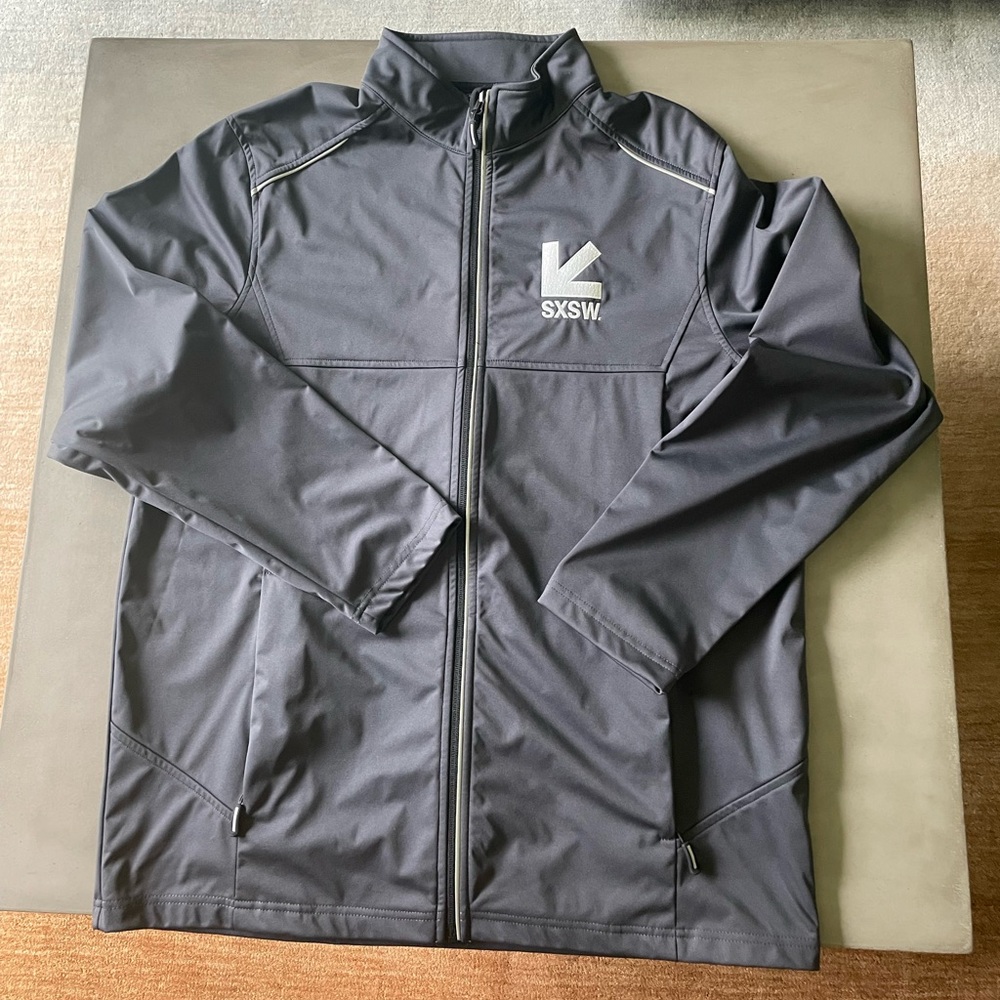 Men's SXSW Charcoal Windbreaker Jacket - SZ Large